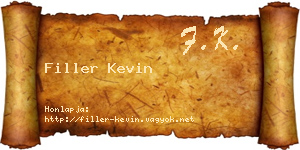 Filler Kevin névjegykártya